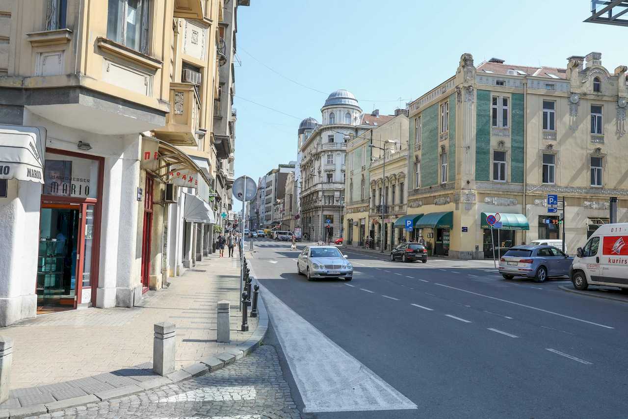 Ulica u strogom centru Beograda u blizini apartmana – Apartman Dolce Vita – City Break Apartments